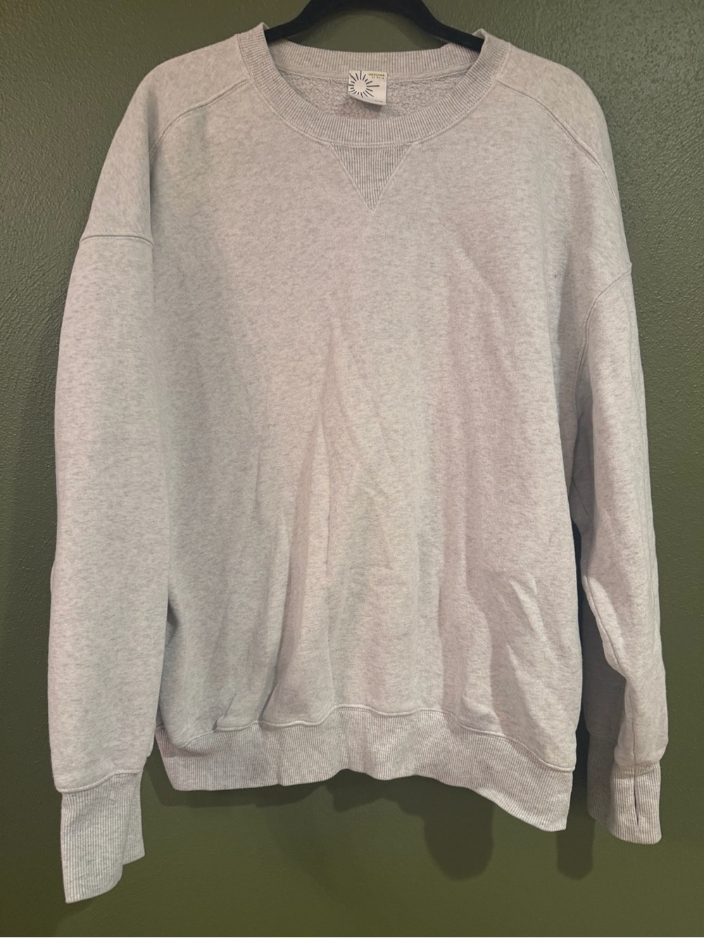 aerie OFFLINE Light Gray Crewneck Sweatshirt